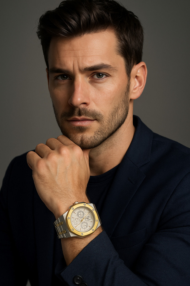AP Piguet Model Lüks Takvimli Çelik Erkek Kol Saati - 3