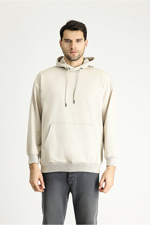 Kapüşonlu Oversize Pamuklu Sweatshirt - 4