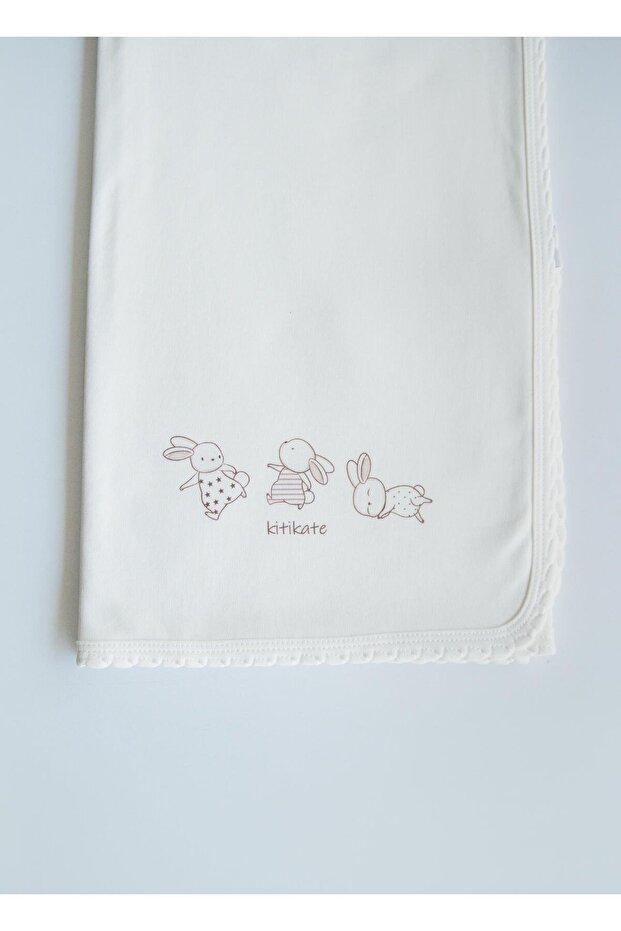 Organik New Basic Tek Kat Battaniye Ekru - 4