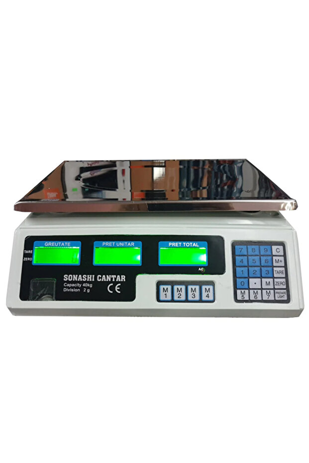 40 kg Digital Scale with LCD Display, Stainless Steel Platform and Multiple Functions - 1