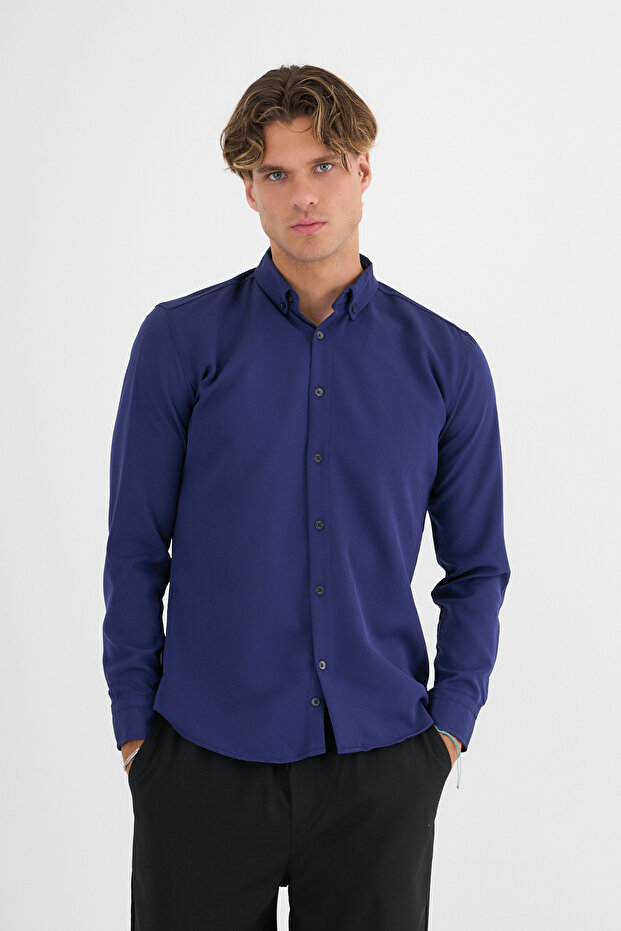 Flex Slim Fit Soft Sweat Absorbing Easy Ironing Breathable Men's Shirt Parliament
