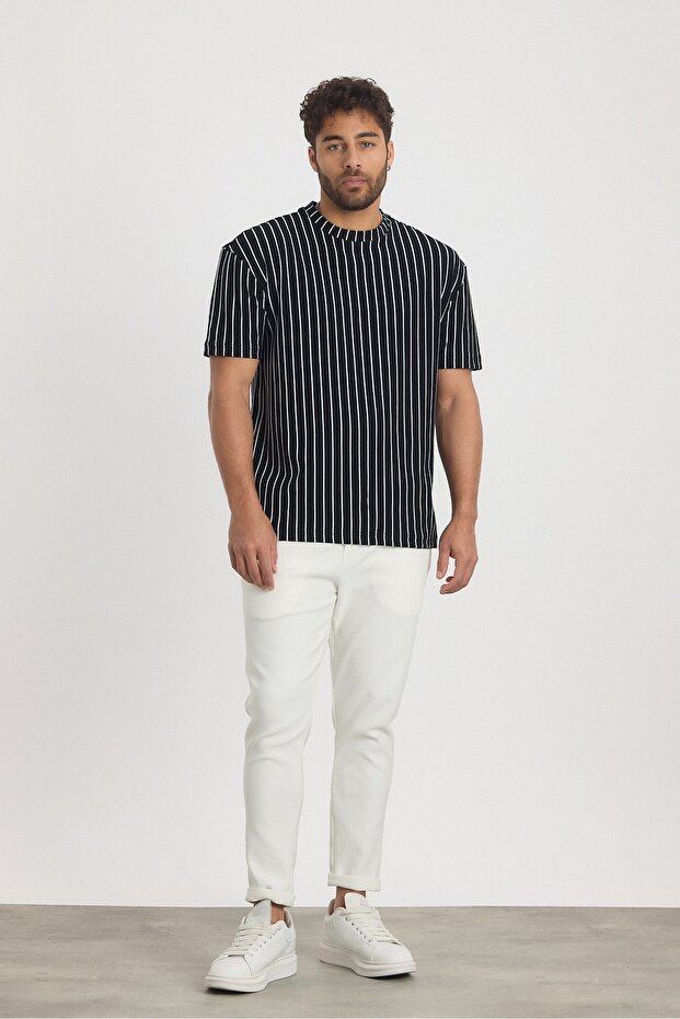 Çizgili Regular Erkek Tshirt - 3