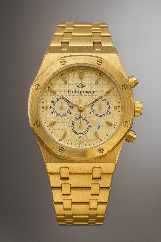 Ap Piguet Model Luxury Steel Men's Wristwatch
