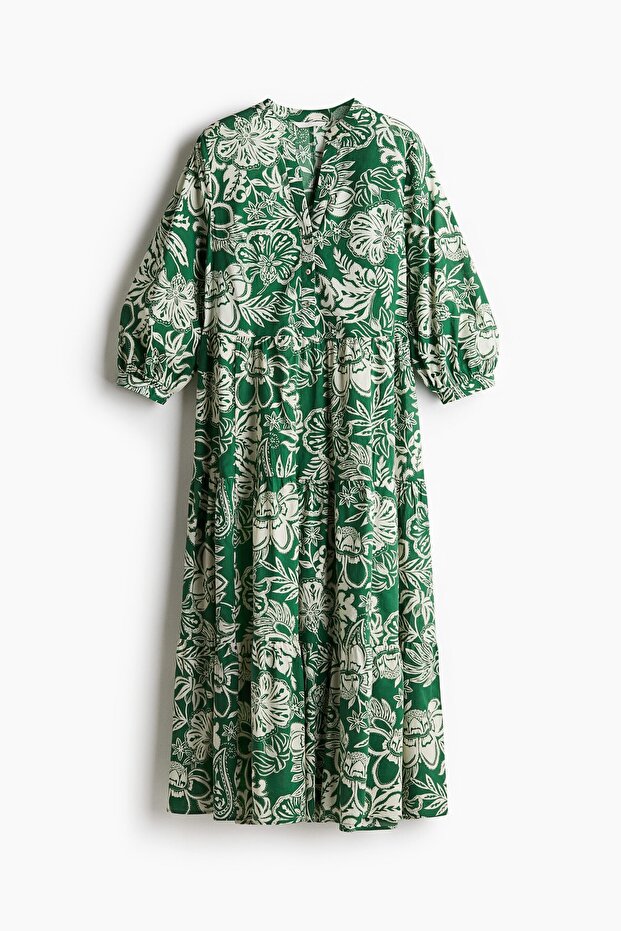 Katlı Midi Elbise - 2