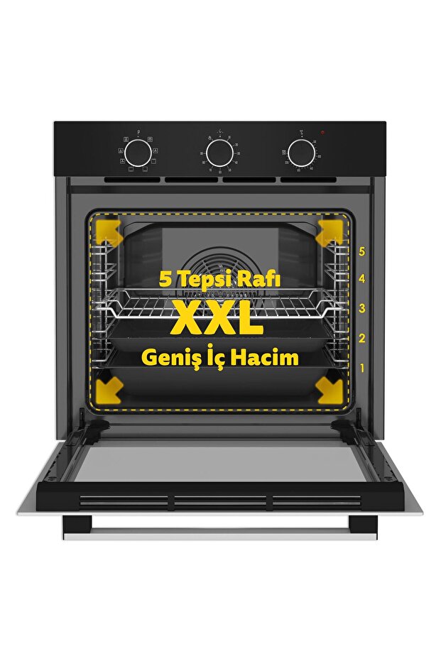 8220 Ank. QS Büyük Pop-up 9 Fonk Siyah Cam Power Turb - 2