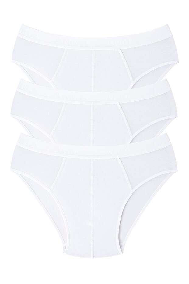 Men's Bamboo Slip Panties Solid White 3 Pack