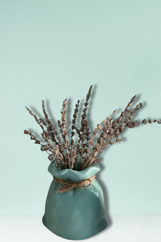 Handmade Rustic Decorative Vase – Bundle Shaped Ceramic Look Home Accessory - 6