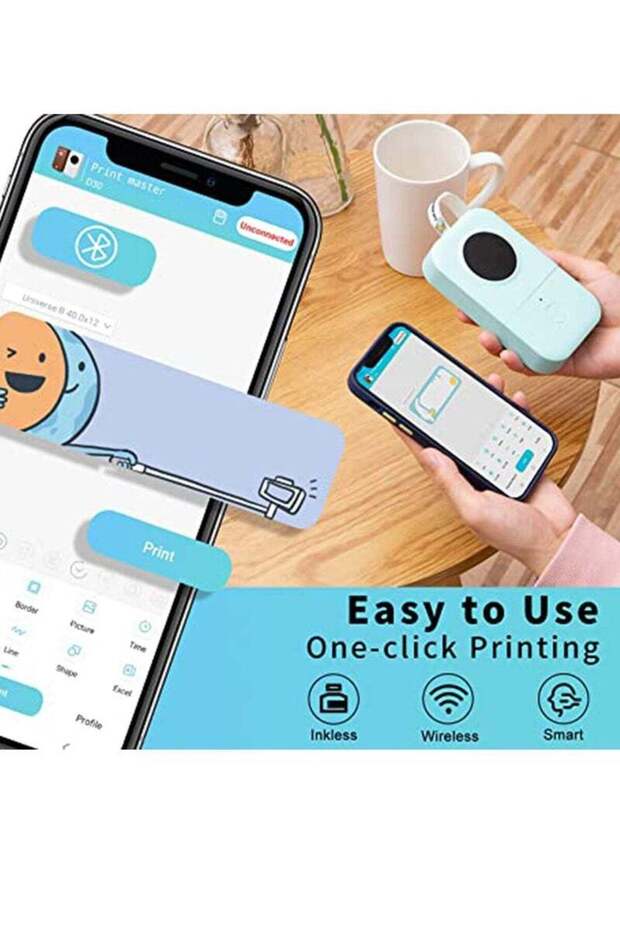 Label Maker Machine,Handheld Wireless D30 Label Printer with Multiple Templates,12 x 40 mm - 5