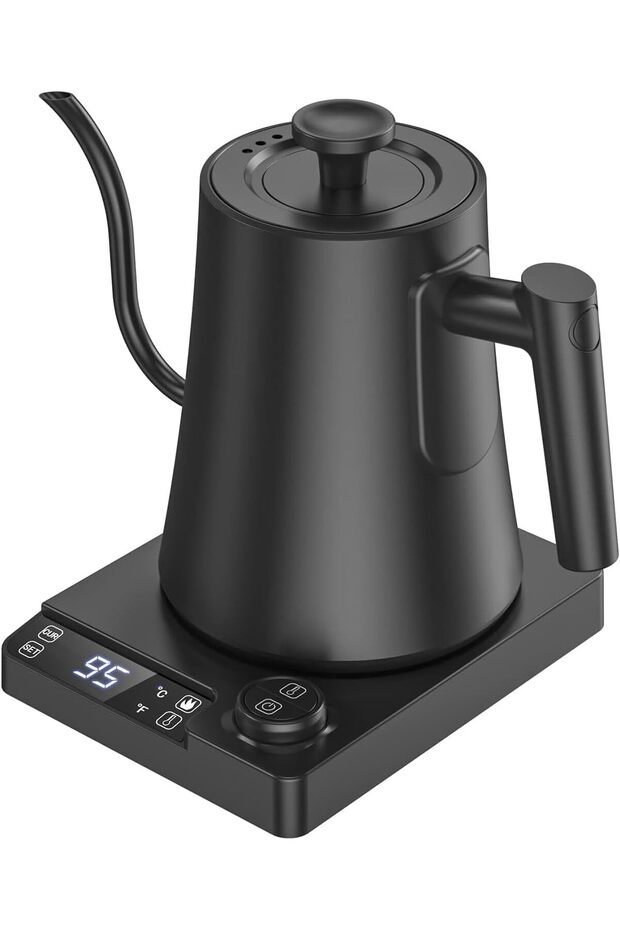 1L coffee kettle with temperature control, electric kettle thin spout drip, 1200W, 1°C increment se