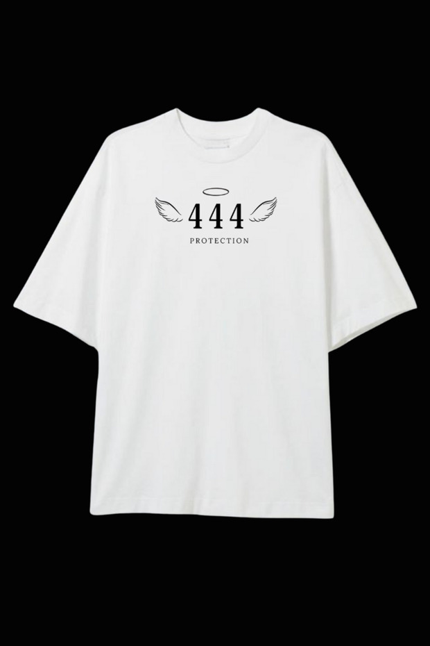 444 Angel Number's Printed Oversize T-Shirt