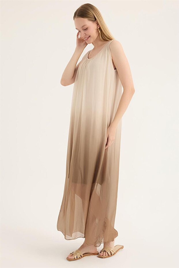 İpek Degrade Elbise - 2