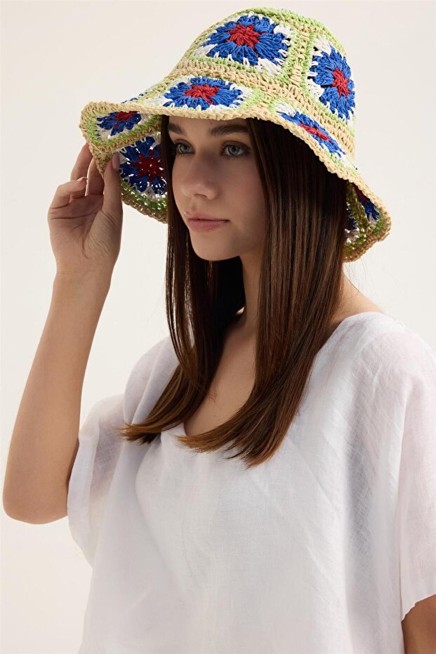 Paper Patchw Renkli Şapka - 2
