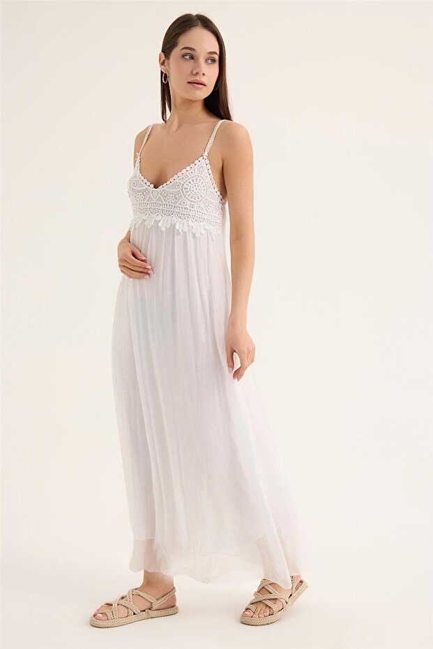 Askı Kup Dantelli Elbise - 2