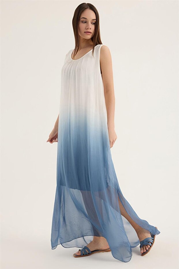 İpek Degrade Elbise - 2