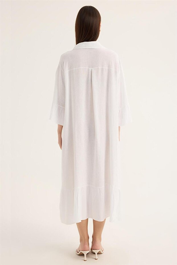 Rochie lungă de in - 5