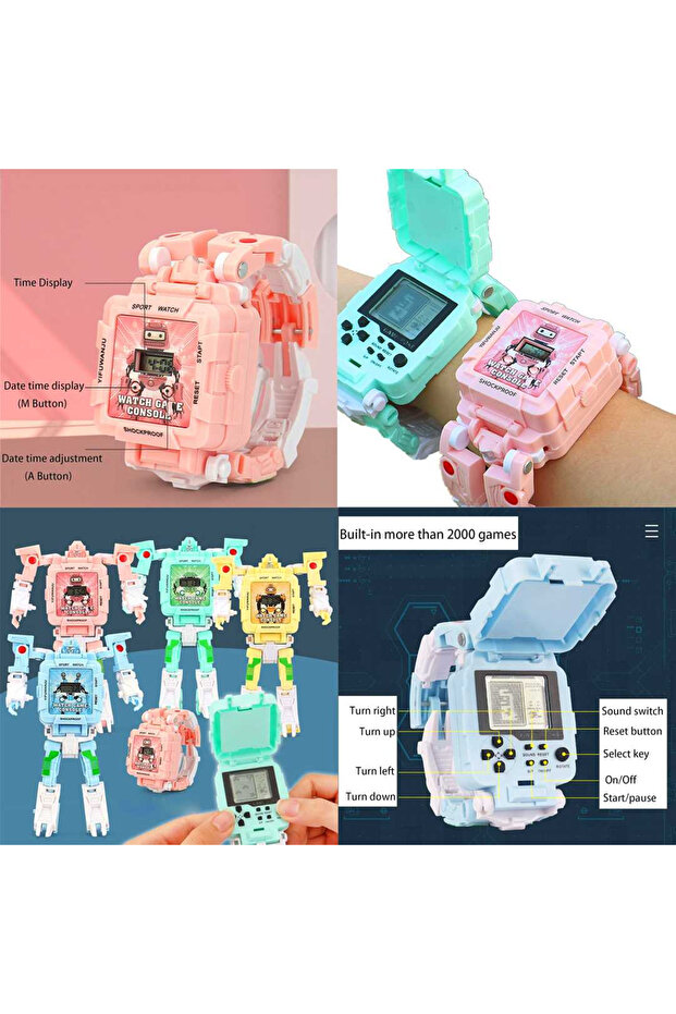 TETRİS OYUN KONSOLU ROBOT VE KOL SAATİ 037 WATCH GAME CONSOLE - 2