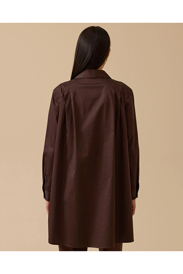 Omuz Pileli Oversize Tunik - 4