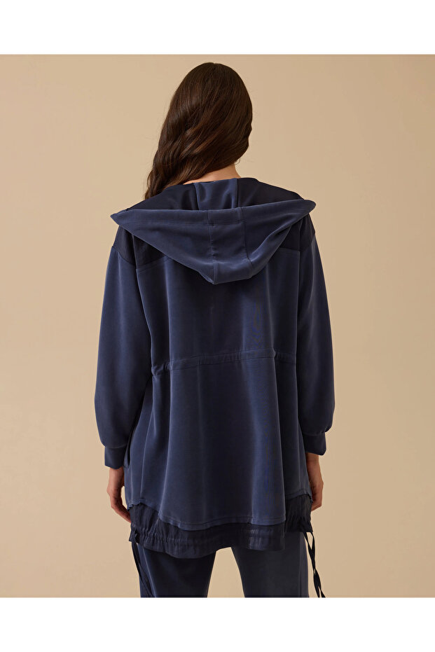 Çift Kumaşlı Kapüşonlu Kap - 4