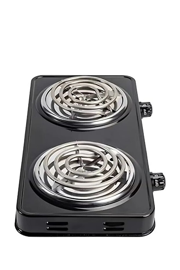 2000W Portable Electric Double Coil Stove with Dual Control and 5 Level Temperature Control - 2