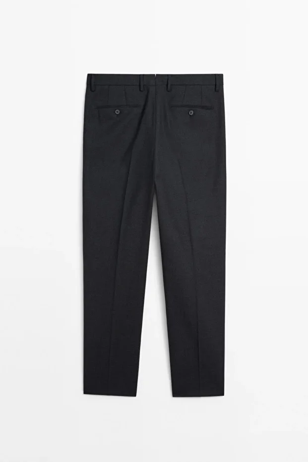 %100 yün klasik pantolon - 4