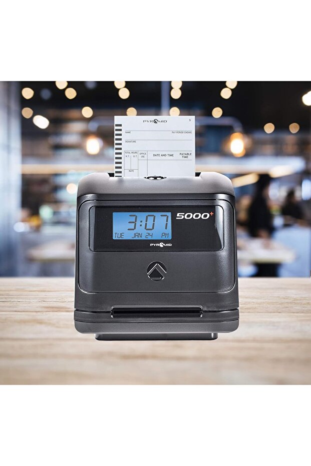Time Systems - Model 5000 Auto Totaling Time Clock, Employee in/Out Time Tracker for Small B - 2