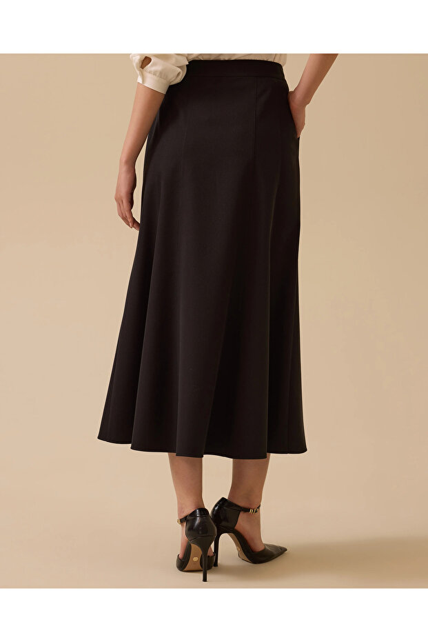 Cepli Midi Kloş Etek - 2