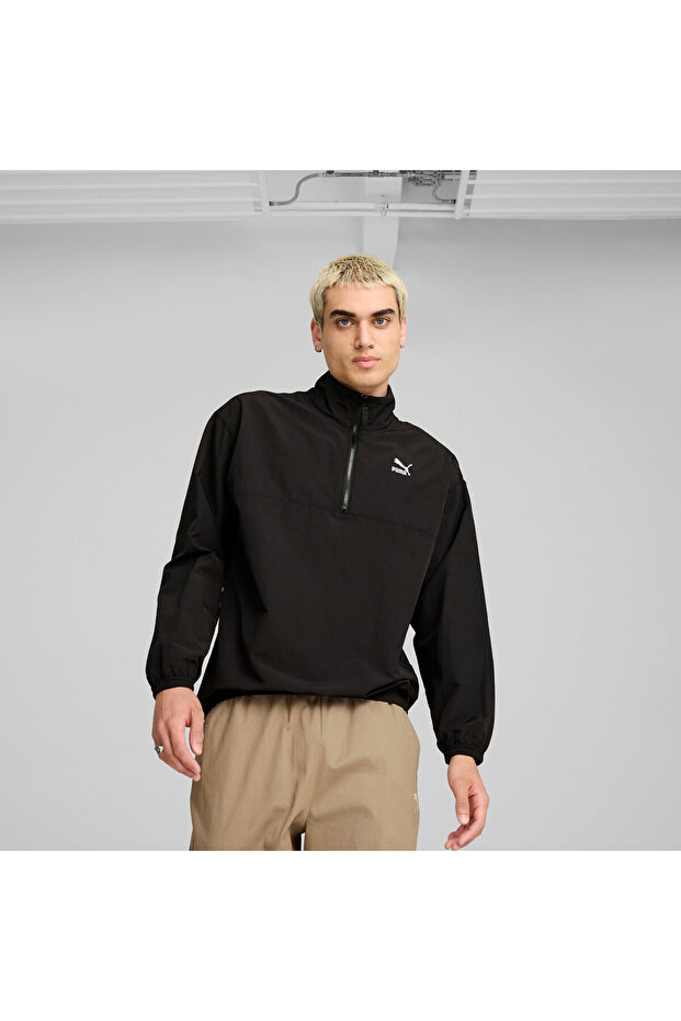 Mens CLASSICS Woven Relaxed Crew - Black