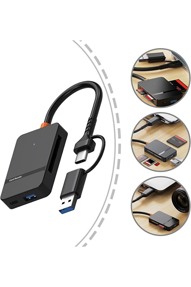 USB3.0/USB C memory card reader, with high-speed data transfer of 5 Gbps - 7