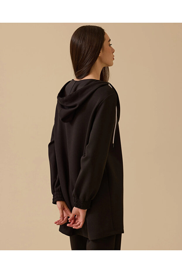 Taş Detaylı Kapüşonlu Sweatshirt - 3