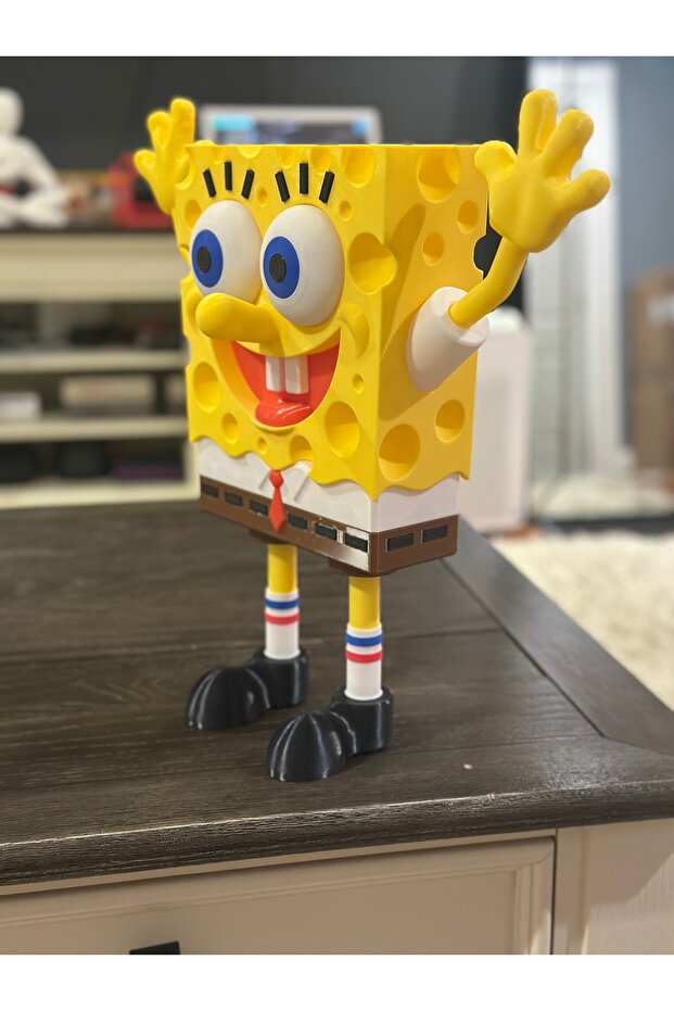 Sünger Bob Kare Pantolon SpongeBob Sevimli Figür - 3