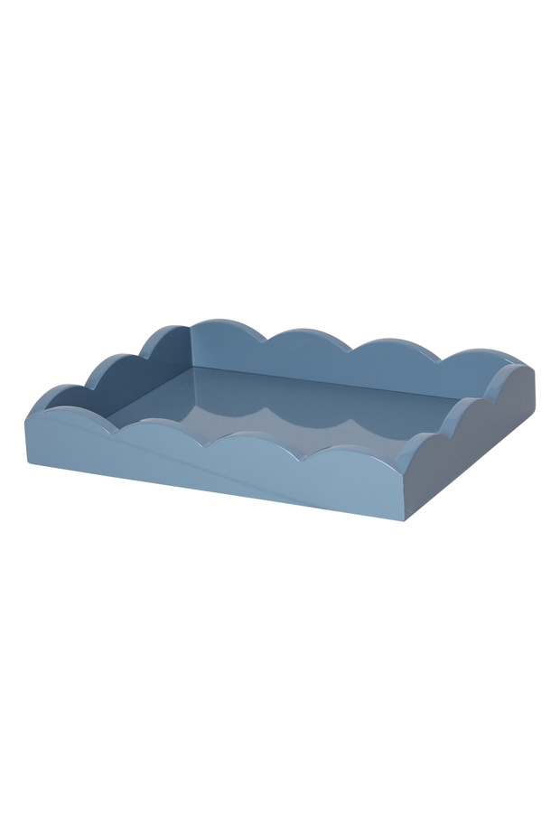 Scalloped Tray Chambray - 1