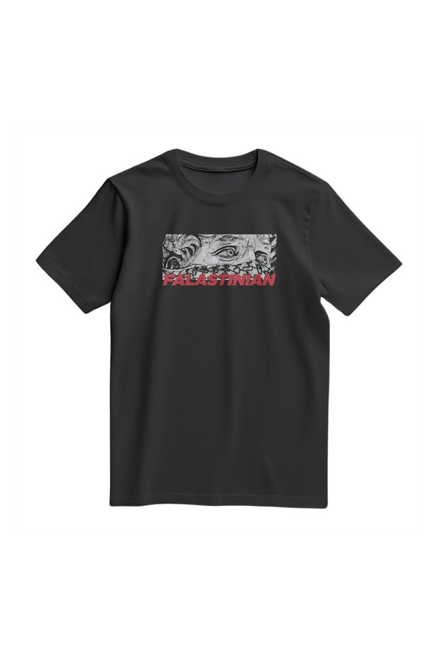 T-Shirt Short Sleeve Palestine Chain of Eyes Printed Unisex Cotton Printed T-Shirt