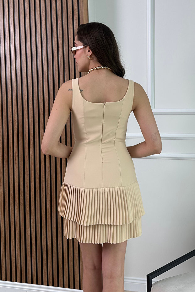Piliseli Mini Elbise - 4