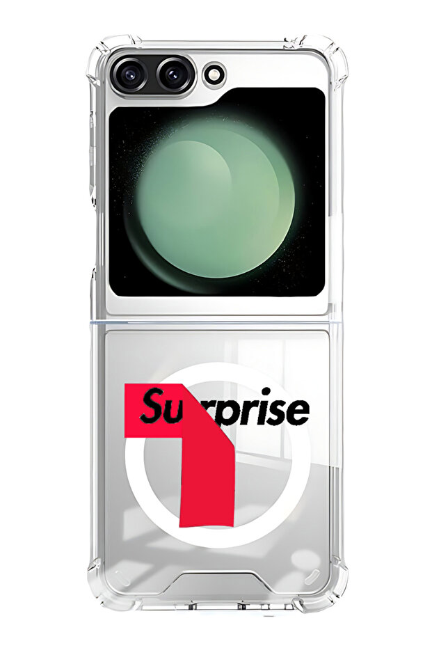 Case for Samsung Galaxy Z Flip 5 Compatible with MagSafe, Shockproof Phone Bumper Cover Surprise
