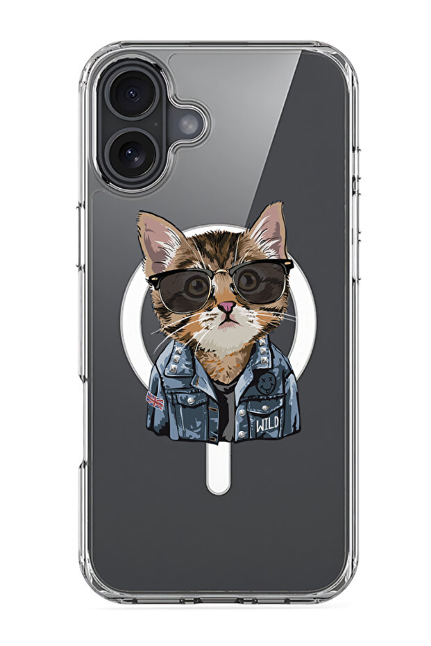 iPhone 16 Plus Magsafe Case for iPhone Compatible with, Shockproof Phone Bumper Cover - swag cat