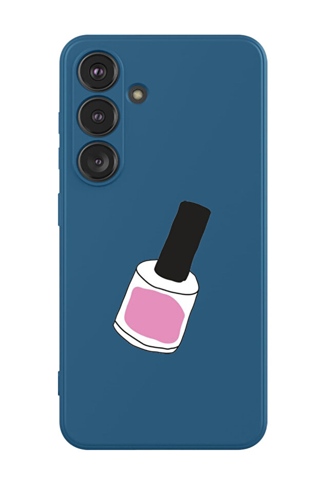 Protective Liquid Silicone Shockproof Case For Samsung Galaxy S24 (Blue) - Nail Paint 1