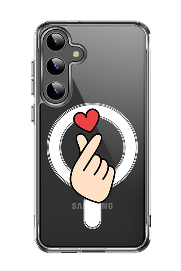 Case for Samsung Galaxy S24 Plus Compatible with MagSafe, Shockproof Bumper Cover Snap Love