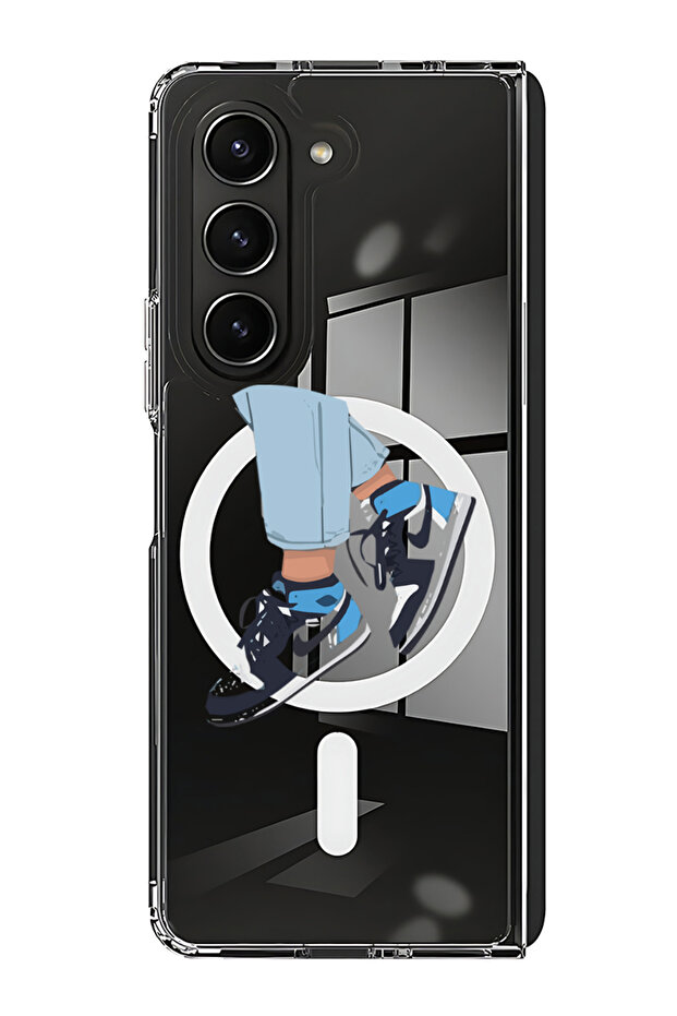 Case for Samsung Galaxy Z Fold 5 Compatible with MagSafe, Shockproof Phone Bumper Cover Sneakers