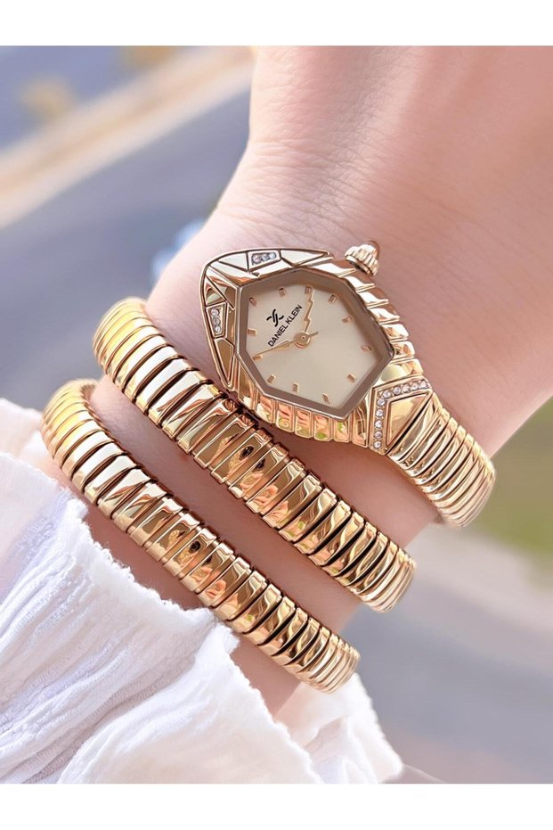 New Season Braided Steel Cord 3 Atm 2 Years Warranty Women's Wrist Watch + Bracelet 10084.3