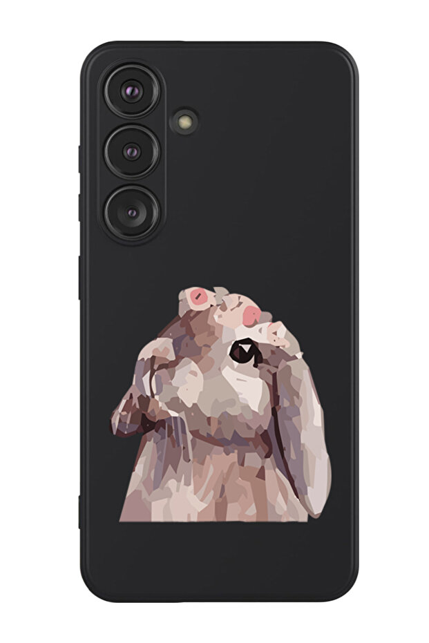 Protective Liquid Silicone Shockproof Case For Samsung Galaxy S24 Plus (Black) - Rabbit