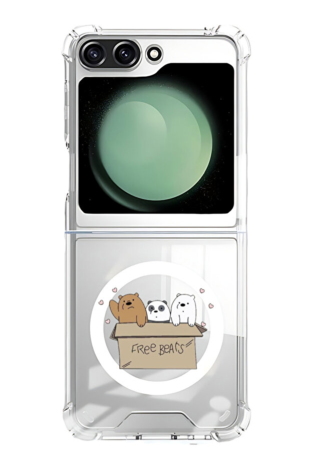 Case for Samsung Galaxy Z Flip 5 Compatible with MagSafe, Shockproof Phone Bumper Cover We are bears