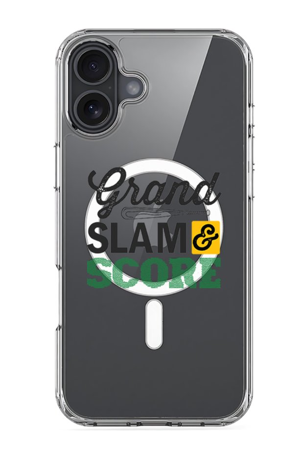 iPhone 16 Plus Magsafe Case for iPhone Shockproof Phone Bumper Cover - Gr& slam & score black