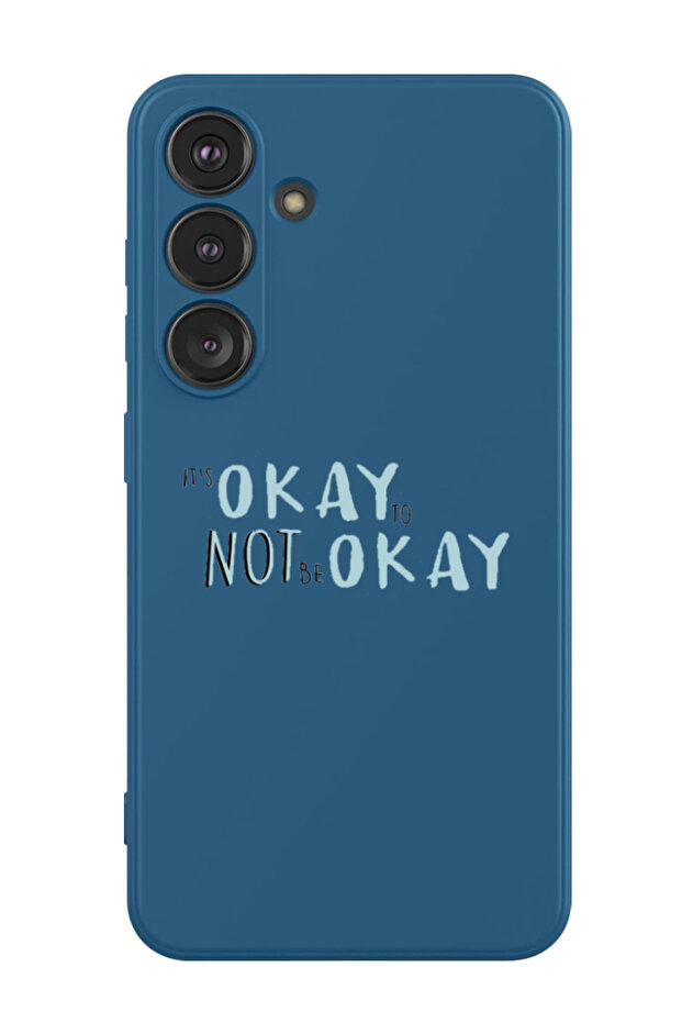 Protective Liquid Silicone Shockproof Case For Samsung Galaxy S24 Plus (Blue) - Its okay to be