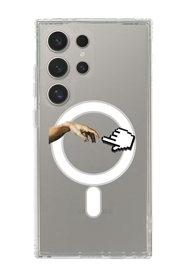 Case for Samsung Galaxy S24 Ultra Compatible with MagSafe, Shockproof Cover H& mouse pointer