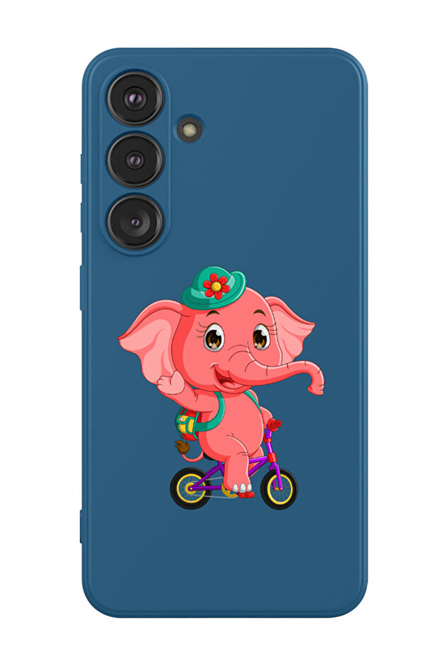Protective Liquid Silicone Shockproof Case For Samsung Galaxy S24 Plus (Blue) - pink elephant