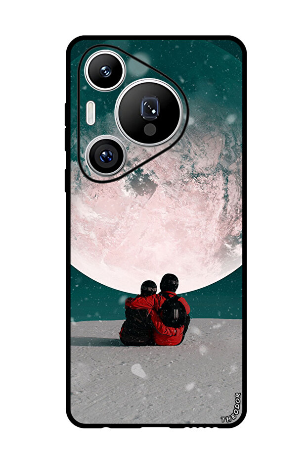 Protective Case Anti Scratch Shock Proof Bumper Cover For Huawei Pura 70 Pro Plus couple_hugs_moon