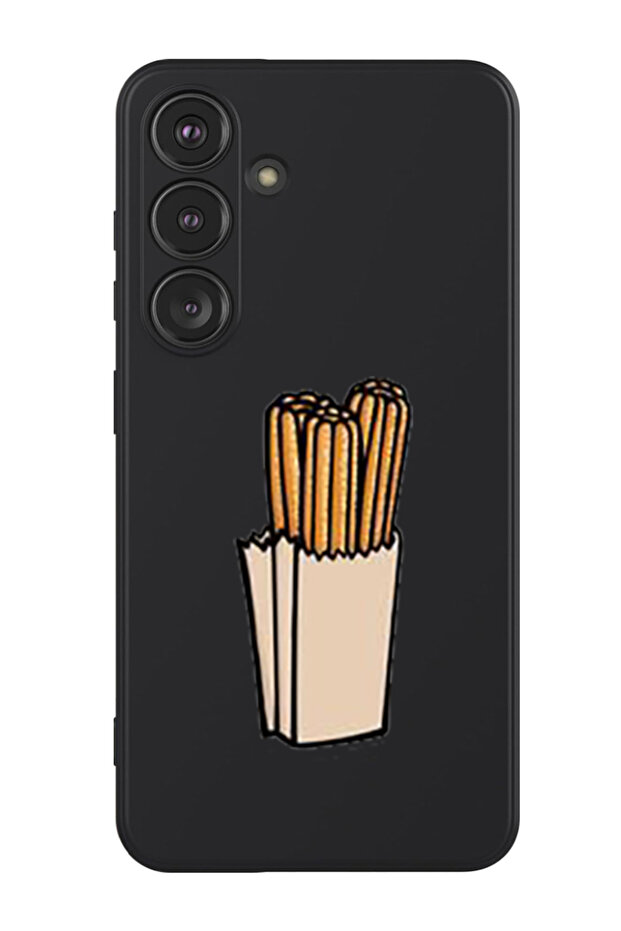 Protective Liquid Silicone Shockproof Case For Samsung Galaxy S24 Plus (Black) - Dessert Churos