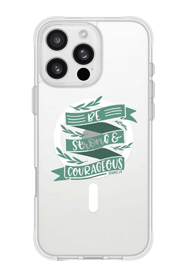 iPhone 16 Pro Max Magsafe Case for iPhone Shockproof Phone Bumper Cover - BE strong & Courageous