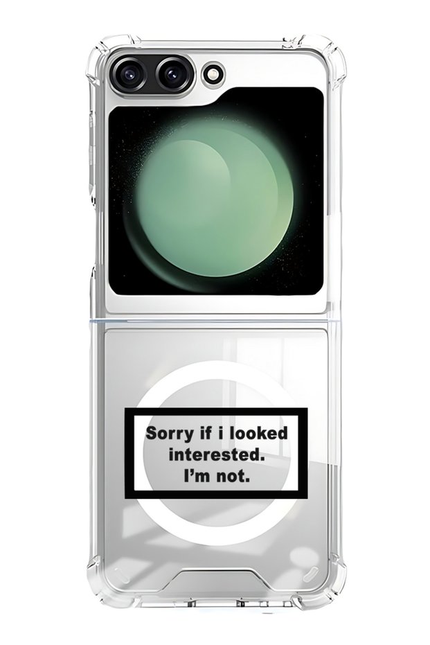 Case for Samsung Galaxy Z Flip 6 Compatible with MagSafe, Shockproof Bumper Case I am not black