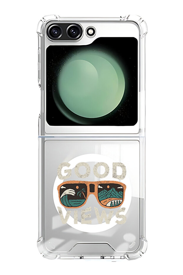 Case for Samsung Galaxy Z Flip 5 Compatible with MagSafe, Shockproof Phone Bumper Cover Good views